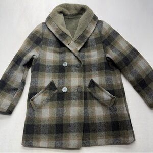 Vintage Mar-Del by Riee Cozy Shawl Collar Plaid Retro Jacket